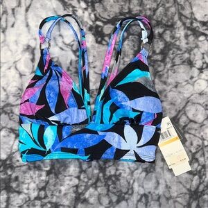 Salt + Cove Blue and Purple Bikini Top